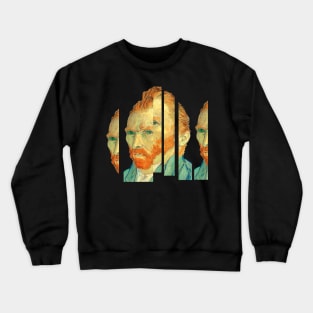 Cut Van Gogh portrait Crewneck Sweatshirt